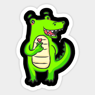 Crocodile animal motif alligator animal welfare for children Sticker